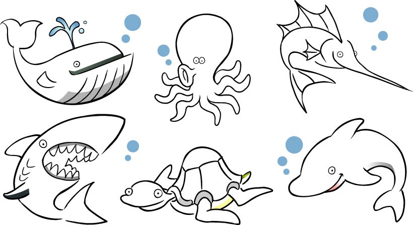 disegni da colorare di animali marini fare di una mosca