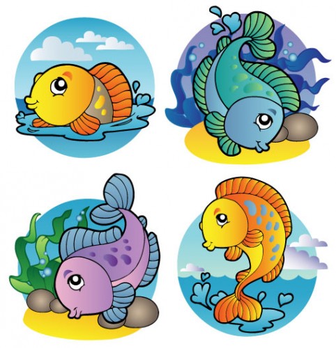 Pesciolini da colorare e ritagliare appunti di scuola for Disegni pesci da colorare e stampare per bambini