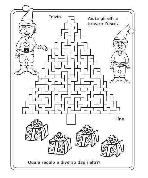 Giochi Natale.Gioco Di Natale Da Stampare Per Bambini Il Labirinto Degli Elfi Appunti Di Scuola